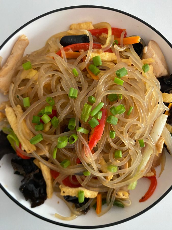 Glass noodle stir-fry