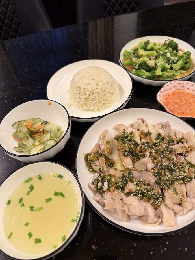 Full dinner spread