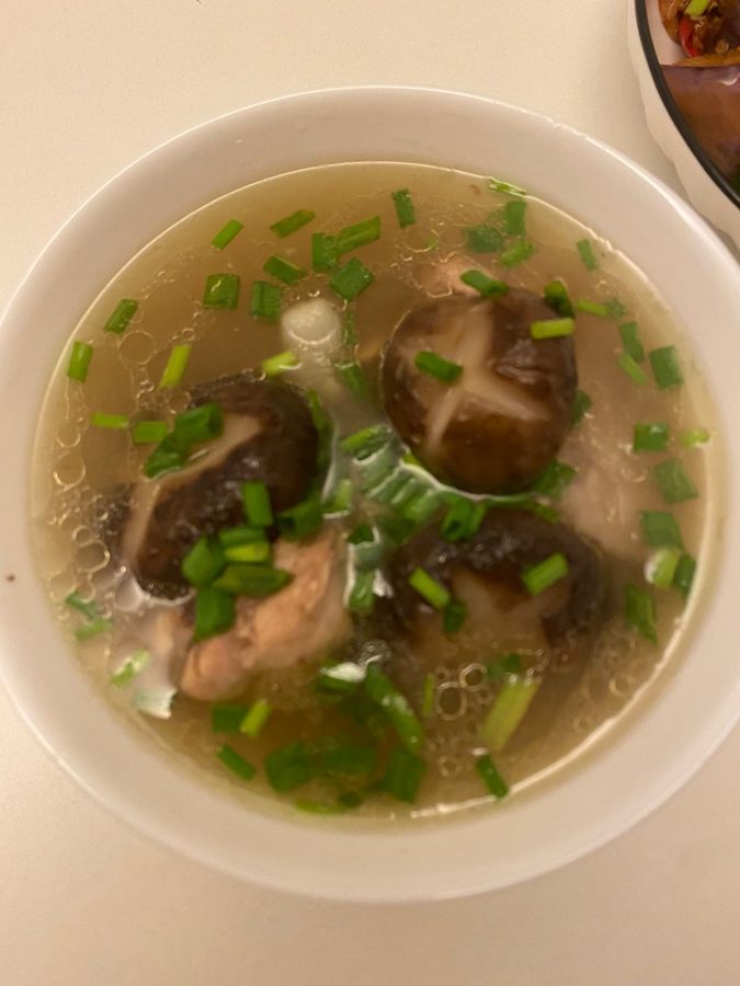 Mushroom & pork soup