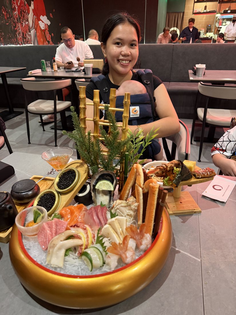 Helper enjoying an appreciation meal
